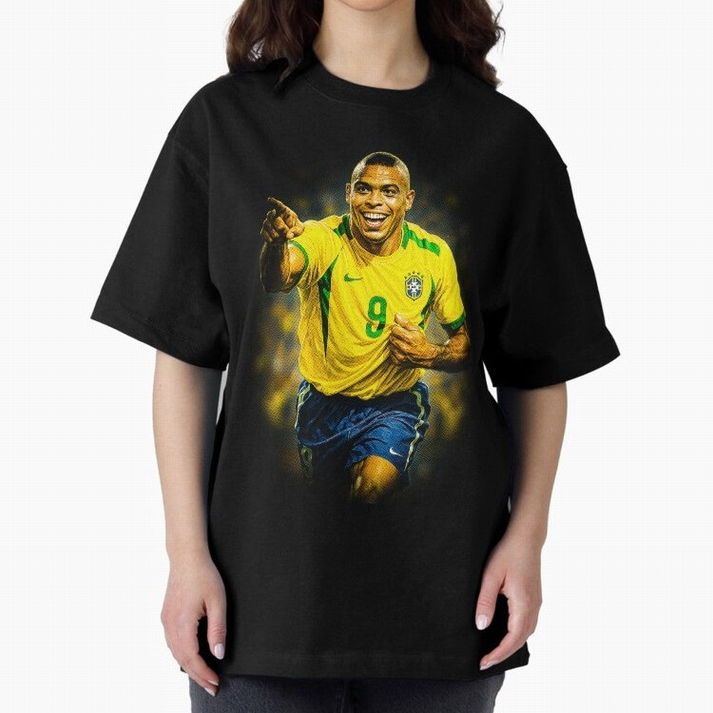 Ronaldo Naz¨¢rio Oversized T-Shirt Join Supporters Worldwide for Global Football Passion for FIFA World Cup 2026, Featuring Messi, Argentina, France and Brazil, Game Day Rituals, Football Legends, Country Pride and the Road to the Final; Ideal for