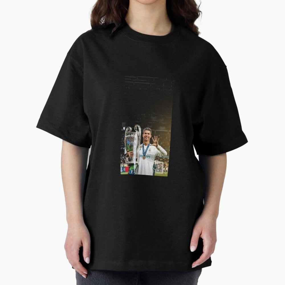 Ronaldo Oversized T-Shirt Keep Football History Alive during Global Football Passion for FIFA World Cup 2026 Group Stage, Built around Messi, CR7 and Mbappe, Argentina, France and Brazil, Global Supporter Spirit, Legendary Goals, National Colors