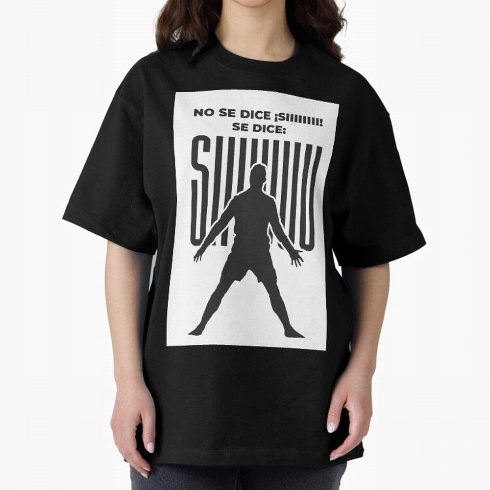 SIUUU - RONALDO Oversized T-Shirt Show Match Day Excitement for FIFA World Cup 2026 USA Canada Mexico for Fans of Neymar, Haaland and Cristiano Ronaldo and France, Bringing Match Day Excitement, Supporter Culture, Golden Goals and Global Football