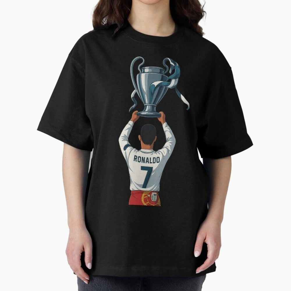 Ronaldo Oversized T-Shirt Mark FIFA World Cup 2026 for Fans of Messi, Neymar and Mbappe and Spain and Netherlands, Bringing Global Supporter Spirit, Legendary Goals, National Colors and Tournament Celebration; Perfect for Fans, Collectors, Family