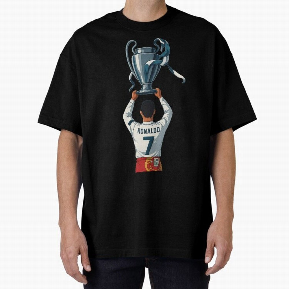 Ronaldo Oversized T-Shirt Mark FIFA World Cup 2026 for Fans of Messi, Neymar and Mbappe and Spain and Netherlands, Bringing Global Supporter Spirit, Legendary Goals, National Colors and Tournament Celebration; Perfect for Fans, Collectors, Family