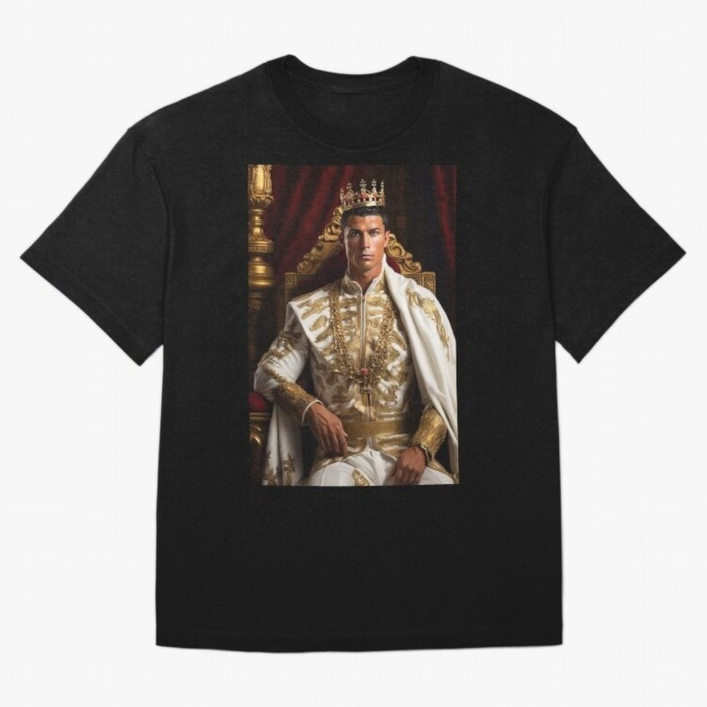 Ronaldo king Oversized T-Shirt Relive the Noise and Pride of the FIFA World Cup 2026 Group Stage Journey through Haaland Highlights, Brazil, Portugal and Argentina Pride, Vintage Soccer Flavor, Modern Football Stars, National Flags and Final Night
