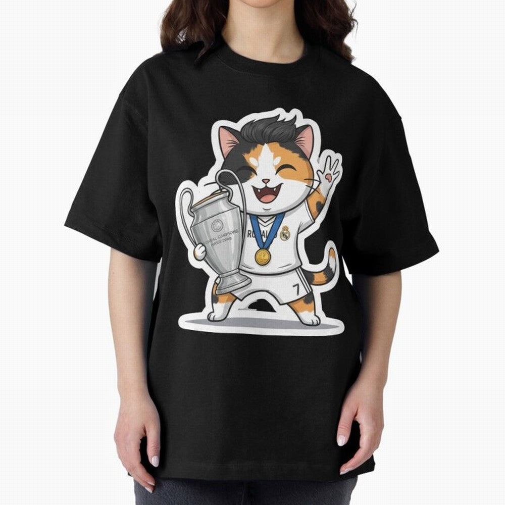 Kitten - Ucl Tittle | Ronaldo Oversized T-Shirt Fuel the Hype around FIFA World Cup 2026 Group Stage Spirit, Capturing France and Portugal, Messi, CR7 and Mbappe, Stadium Memories, Football Loyalty, International Chants and Championship Tradition;