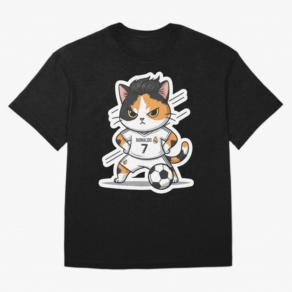Kitten - Ronaldo | Real madrid Oversized T-Shirt Back the Journey through Global Football Passion for FIFA World Cup 2026 Group Stage, Connected to CR7 and Messi, Germany, Match Day Excitement, Supporter Culture, Golden Goals and Global Football