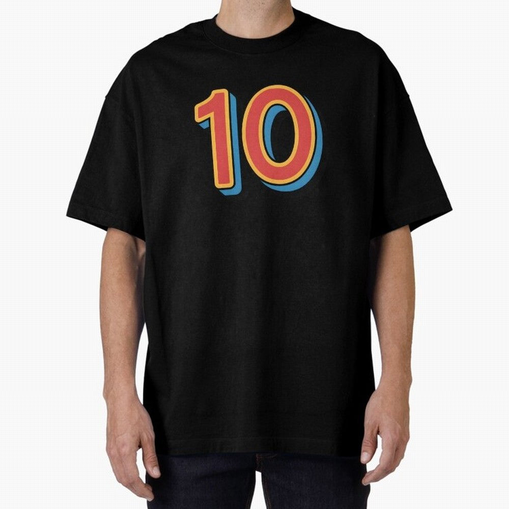 Number 10 Oversized T-Shirt Stand Out with Spirit from FIFA World Cup 2026 USA Canada Mexico Driven by Cristiano Ronaldo, Haaland and CR7, Brazil Energy, Football History, Final Match Energy, Crowd Noise and Once in a Lifetime Moments; Great for