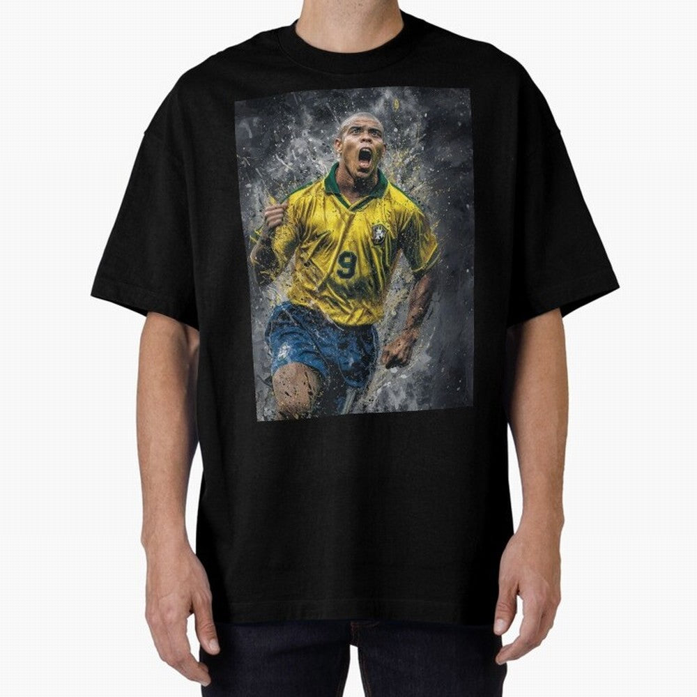 Ronaldo Naz¨¢rio - Il Fenomeno (Brazil) Oversized T-Shirt Feel the FIFA World Cup 2026 Group Stage Journey through Haaland Highlights, Portugal Pride, Supporter Pride, Iconic Celebrations, Legendary Names and Global Match Day Energy; Ideal for Fans