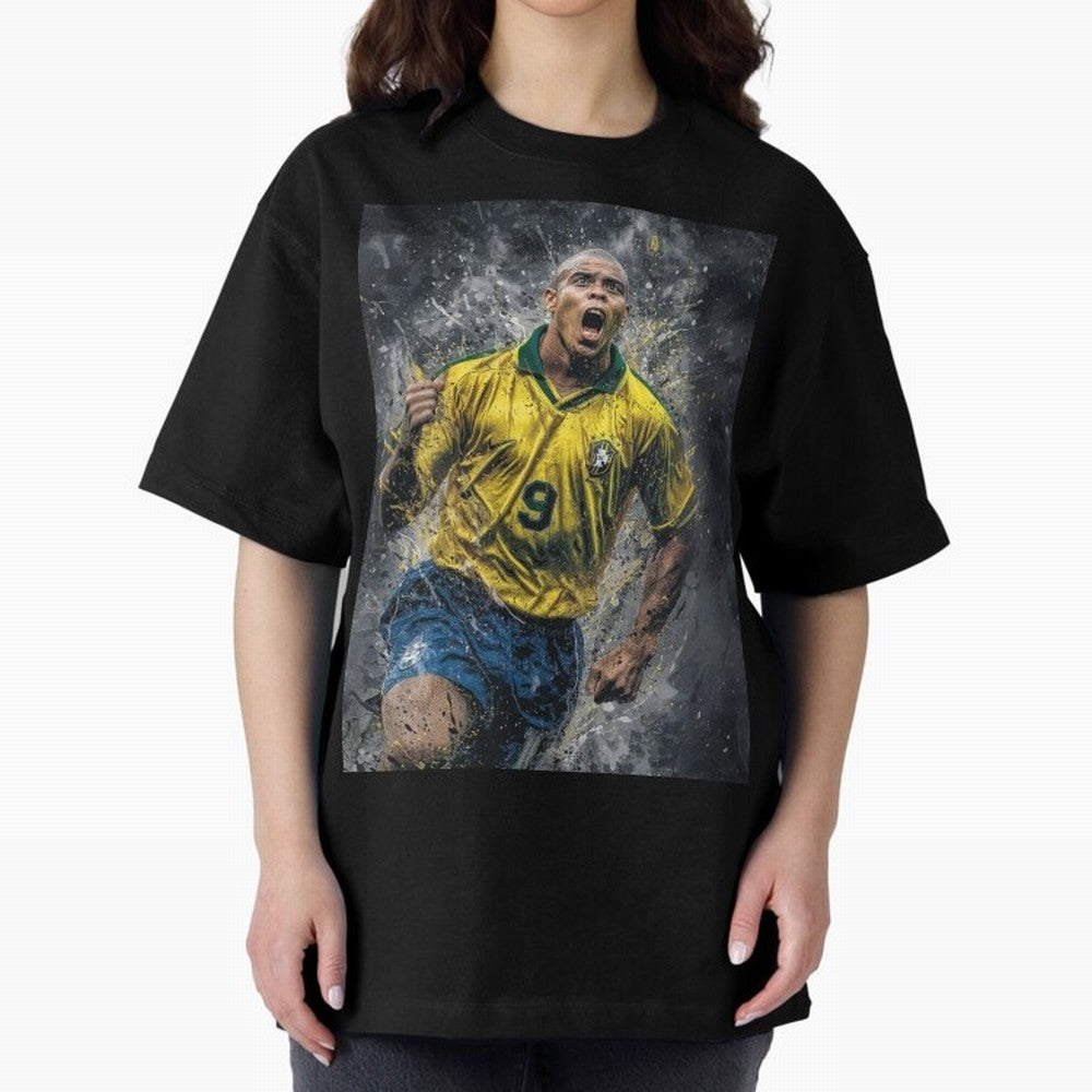 Ronaldo Naz¨¢rio - Il Fenomeno (Brazil) Oversized T-Shirt Feel the FIFA World Cup 2026 Group Stage Journey through Haaland Highlights, Portugal Pride, Supporter Pride, Iconic Celebrations, Legendary Names and Global Match Day Energy; Ideal for Fans