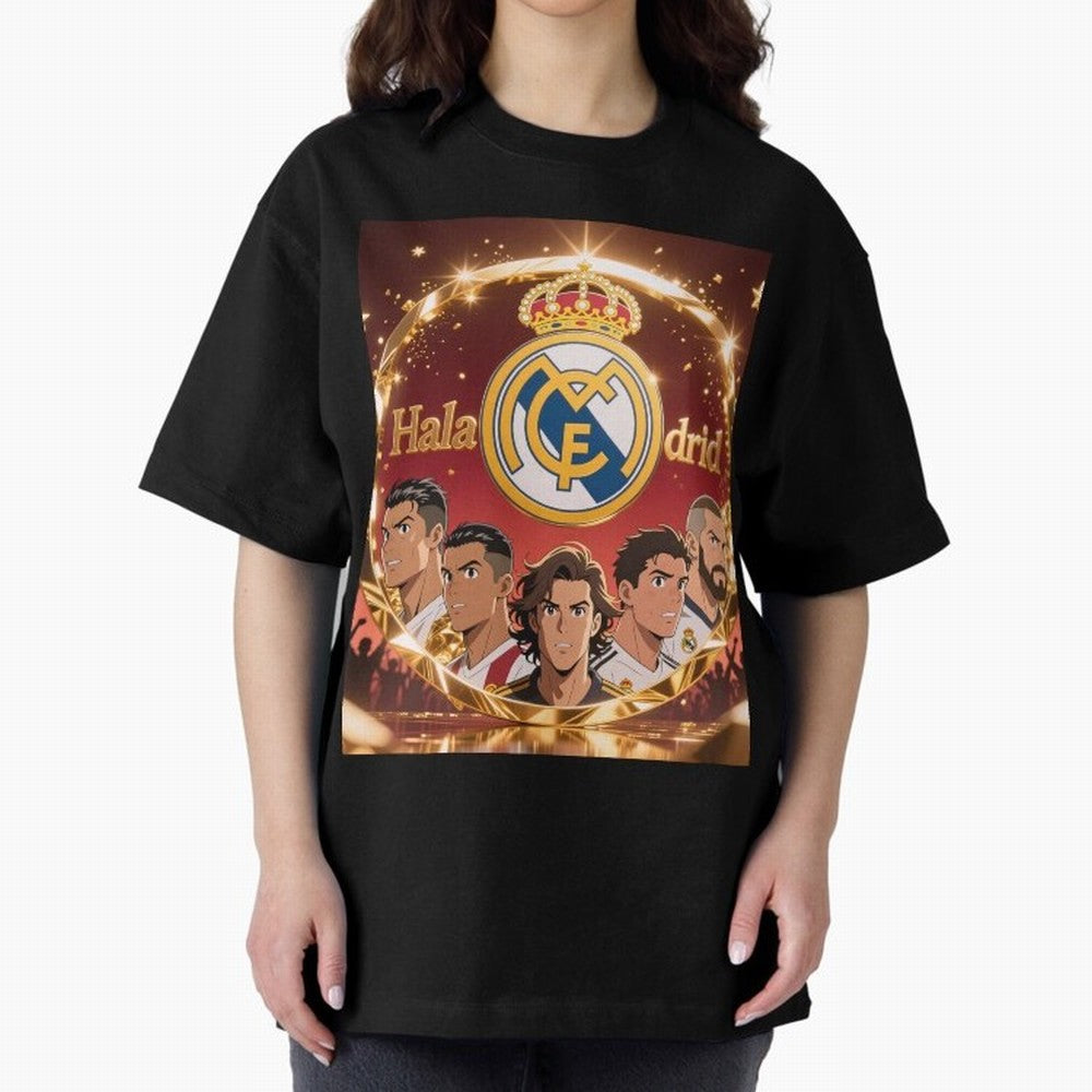 Estrellas del Real Madrid Oversized T-Shirt Bring Trophy Dreams to FIFA World Cup 2026 Group Stage Spirit, Featuring Netherlands, Mbappe, Football Festival Excitement, Trophy Ambitions, Country Rivalries and Star Player Buzz; Built for Supporters