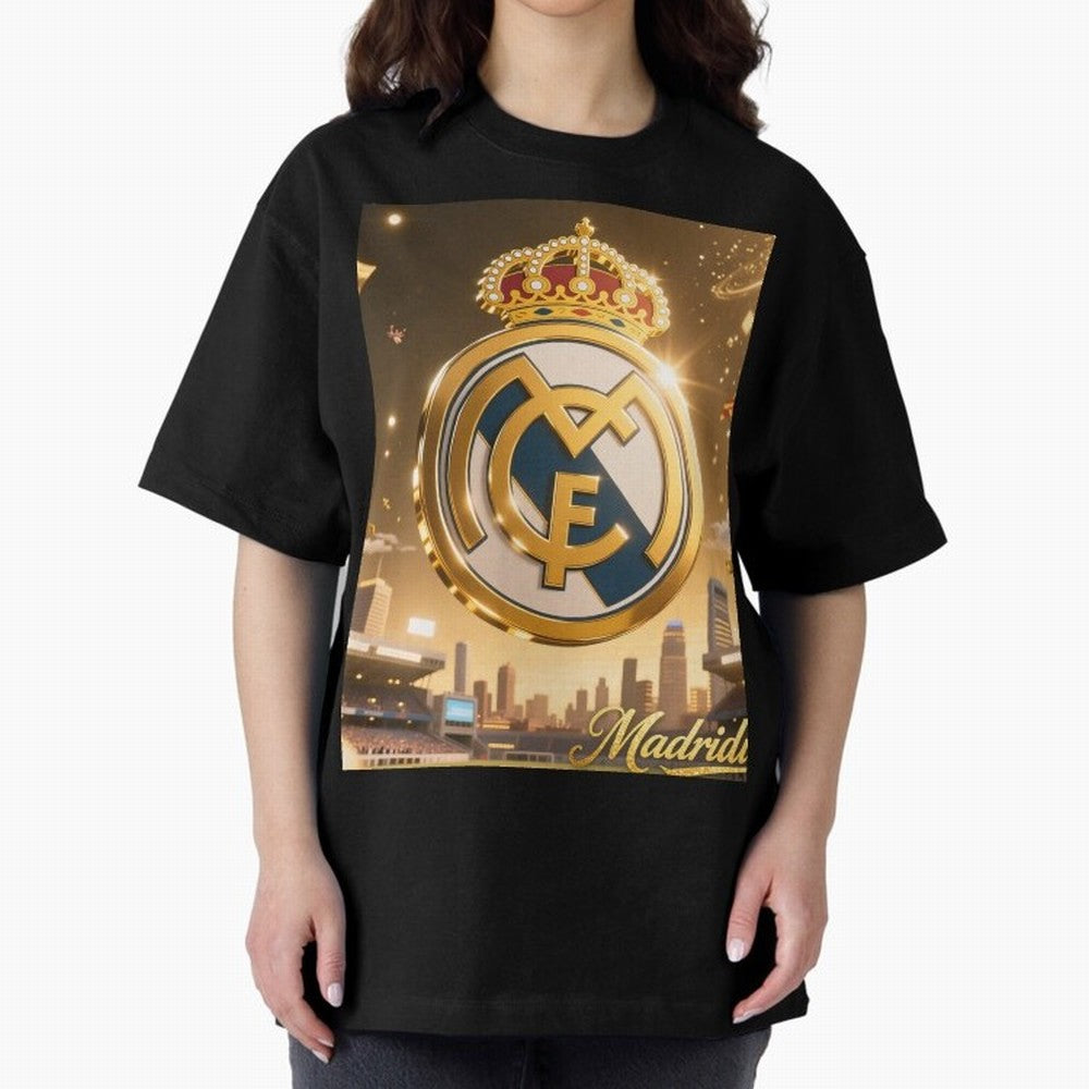 Madridistas Oversized T-Shirt Feel International Energy from Match Day Hype around FIFA World Cup 2026, CR7, Argentina and Brazil, Supporter Pride, Iconic Celebrations, Legendary Names and Global Match Day Energy; Perfect for Fans, Collectors,
