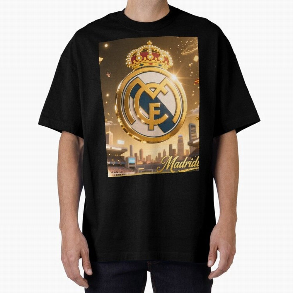 Madridistas Oversized T-Shirt Feel International Energy from Match Day Hype around FIFA World Cup 2026, CR7, Argentina and Brazil, Supporter Pride, Iconic Celebrations, Legendary Names and Global Match Day Energy; Perfect for Fans, Collectors,