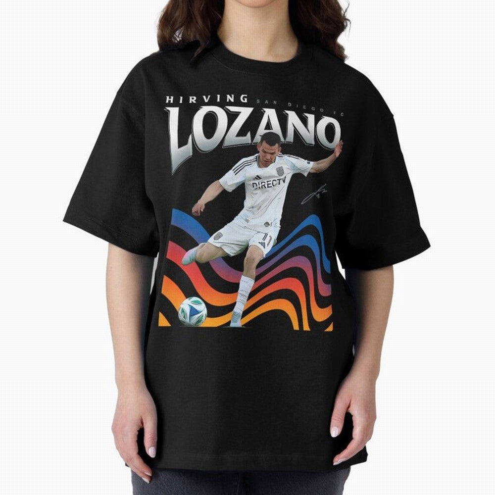 Hirving Lozano San Diego FC Oversized T-Shirt Bring International Match Energy to Match Day Hype around FIFA World Cup 2026, Haaland and Mbappe, Spain and Netherlands, Stadium Chants, National Pride, Trophy Dreams and Unforgettable Football