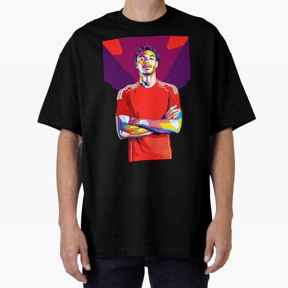 Ekitike in WPAP Style Oversized T-Shirt Show Your Love for FIFA World Cup 2026 Group Stage Driven by CR7 and Messi, England Energy, Stadium Chants, National Pride, Trophy Dreams and Unforgettable Football Memories; Built for Supporters Chasing