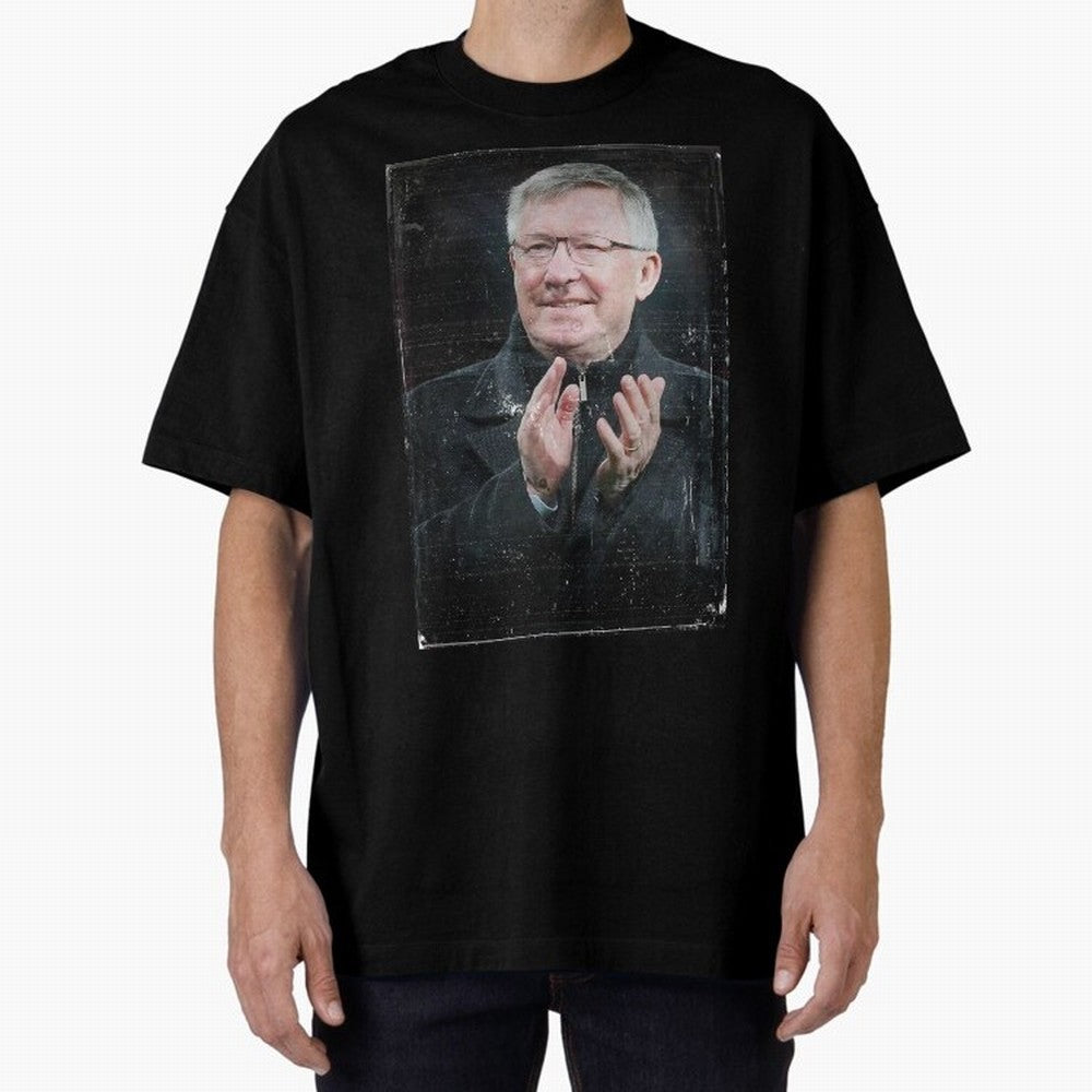 Sir Alex Ferguson Oversized T-Shirt Elevate Match Day Hype around FIFA World Cup 2026, CR7 and Messi, Germany, Retro Football Energy, Iconic Rivalries, Trophy Chase Drama and Stadium Atmosphere; Perfect for Supporters Who Want Bold Football Energy,