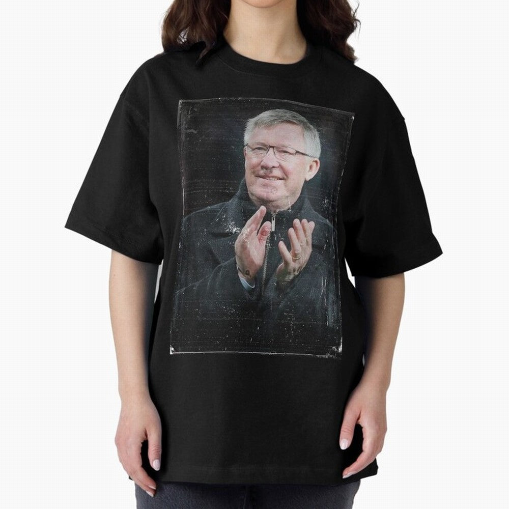 Sir Alex Ferguson Oversized T-Shirt Elevate Match Day Hype around FIFA World Cup 2026, CR7 and Messi, Germany, Retro Football Energy, Iconic Rivalries, Trophy Chase Drama and Stadium Atmosphere; Perfect for Supporters Who Want Bold Football Energy,