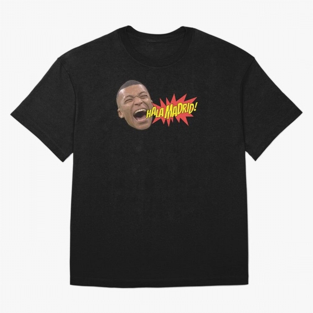 Real Madrid - Kylian Mbapp¨¦ Hala Madrid Oversized T-Shirt Show Match Day Excitement for the FIFA World Cup 2026 Journey through Messi, Neymar and Mbappe Highlights, France and Portugal Pride, Fan Favorite Moments, National Team Passion, Big Match
