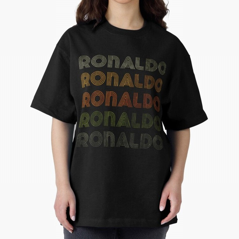 Love Heart Ronaldo Tee GrungeVintage Style Black Ronaldo Oversized T-Shirt Turn Up for Match Day Hype around FIFA World Cup 2026, CR7, Argentina, France and Brazil, Fan Favorite Moments, National Team Passion, Big Match Drama and Soccer History;