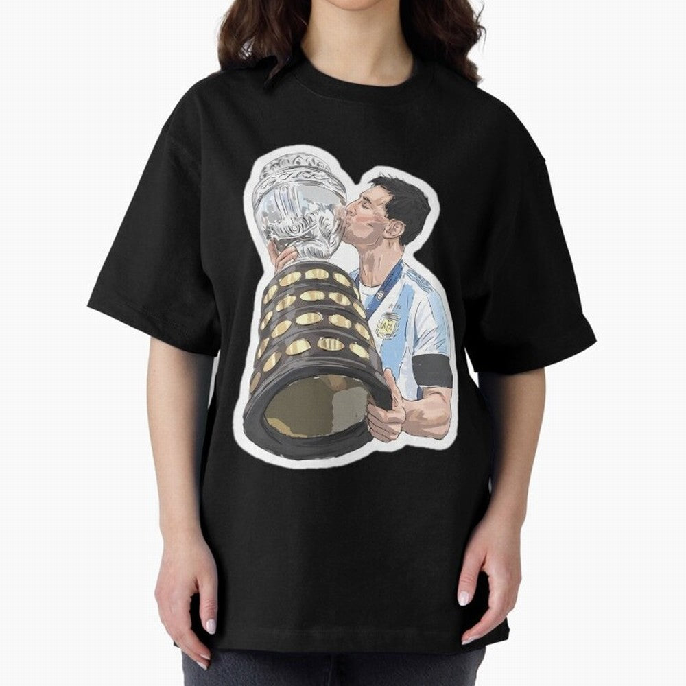Messi and World Cup Oversized T-Shirt Upgrade Match Day Hype around FIFA World Cup 2026 Group Stage, Neymar, Spain, Supporter Pride, Iconic Celebrations, Legendary Names and Global Match Day Energy; Perfect for People Who Love Argentina, Brazil,