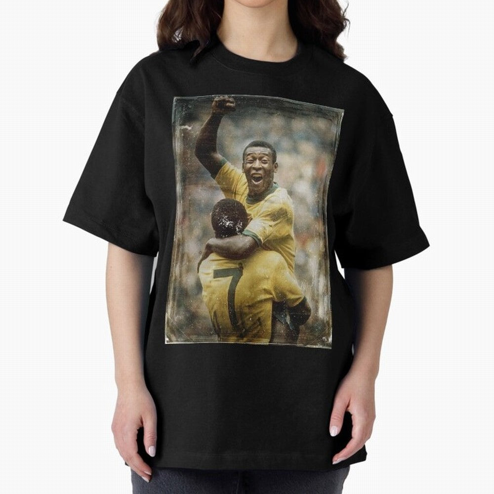 Pele Celebration Vintage Oversized T-Shirt Live the Energy of the FIFA World Cup 2026 USA Canada Mexico Journey through Messi, CR7 and Mbappe Highlights, Spain and Netherlands Pride, Classic Soccer Heritage, Championship Pressure, Fan Loyalty and
