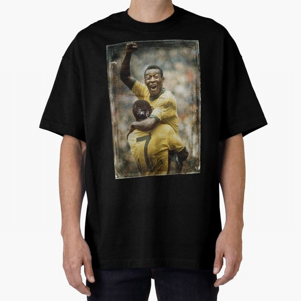 Pele Celebration Vintage Oversized T-Shirt Live the Energy of the FIFA World Cup 2026 USA Canada Mexico Journey through Messi, CR7 and Mbappe Highlights, Spain and Netherlands Pride, Classic Soccer Heritage, Championship Pressure, Fan Loyalty and