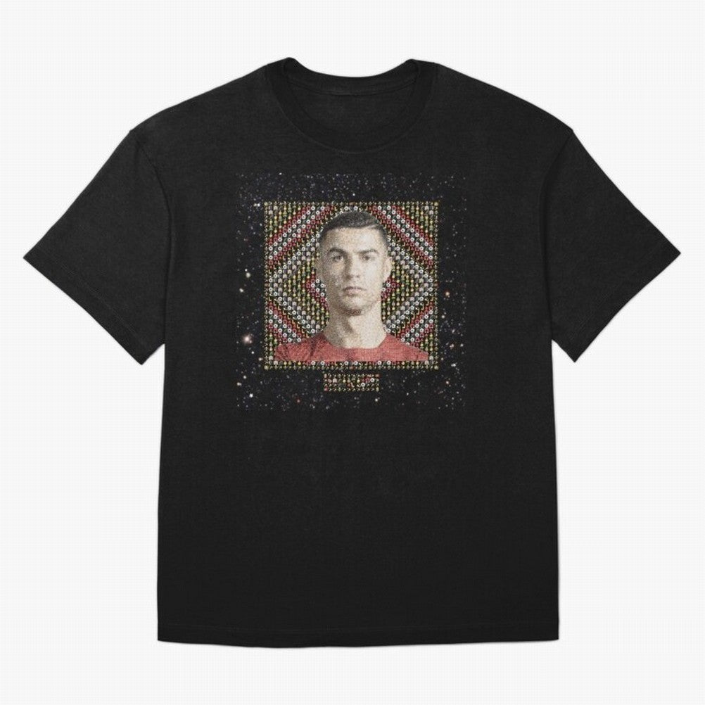 CR7 Emojified ¨C Ronaldo-Inspired Grid Tribute | Visual Power in Emoji Form | Football Legend Art Series Oversized T-Shirt Turn Every Weekend Toward Match Day Hype around FIFA World Cup 2026, CR7, England and Germany, Championship Spirit, Famous