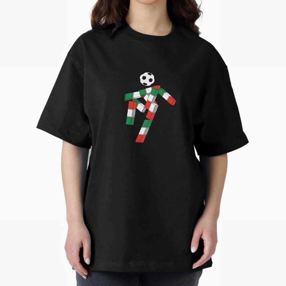 Ciao - World Cup 90' Mascote Logo Oversized T-Shirt Celebrate Unforgettable Nights in FIFA World Cup 2026 Spirit, Inspired by Argentina, France and Brazil, Cristiano Ronaldo, Stadium Memories, Football Loyalty, International Chants and Championship