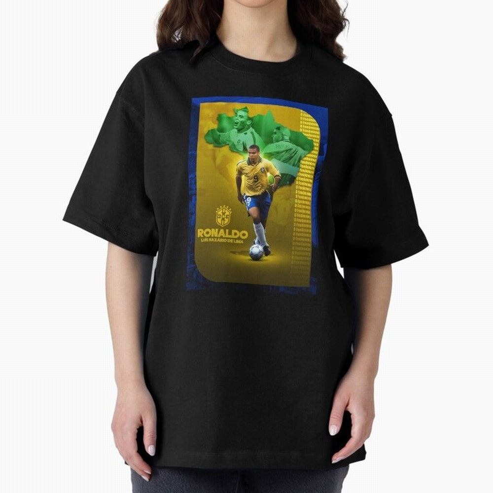 Ronaldo Lu¨ªs Naz¨¢rio de Lima O Fen?meno Brazil Football Legend Oversized T-Shirt Represent the Passion of Match Day Hype around FIFA World Cup 2026 Group Stage, CR7 and Messi, Argentina, Game Day Rituals, Football Legends, Country Pride and the