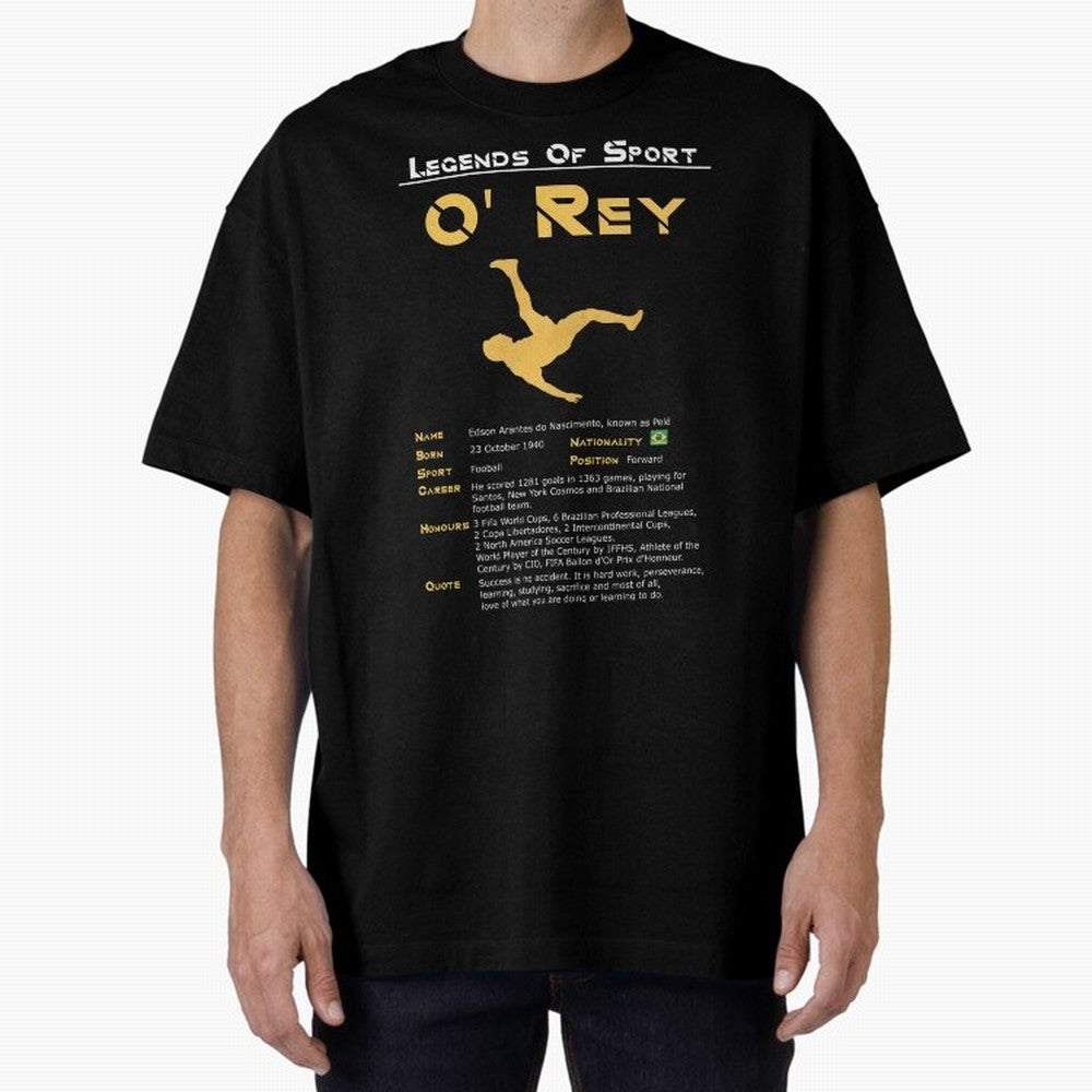 Legends of Sport Pele Pel¨¦ Oversized T-Shirt Get Ready for FIFA World Cup 2026 USA Canada Mexico Spirit, Built around Brazil, Messi, CR7 and Mbappe, Game Day Rituals, Football Legends, Country Pride and the Road to the Final; Created for Match Day