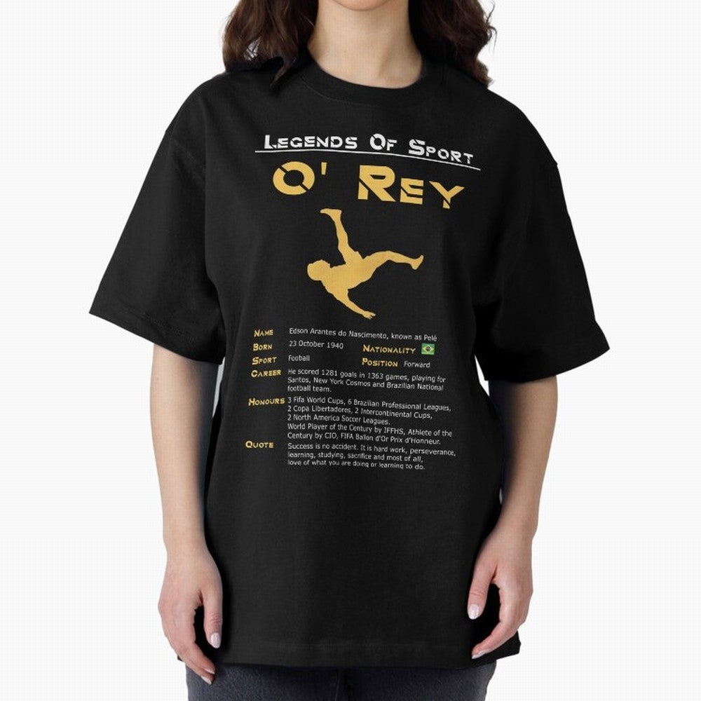 Legends of Sport Pele Pel¨¦ Oversized T-Shirt Get Ready for FIFA World Cup 2026 USA Canada Mexico Spirit, Built around Brazil, Messi, CR7 and Mbappe, Game Day Rituals, Football Legends, Country Pride and the Road to the Final; Created for Match Day