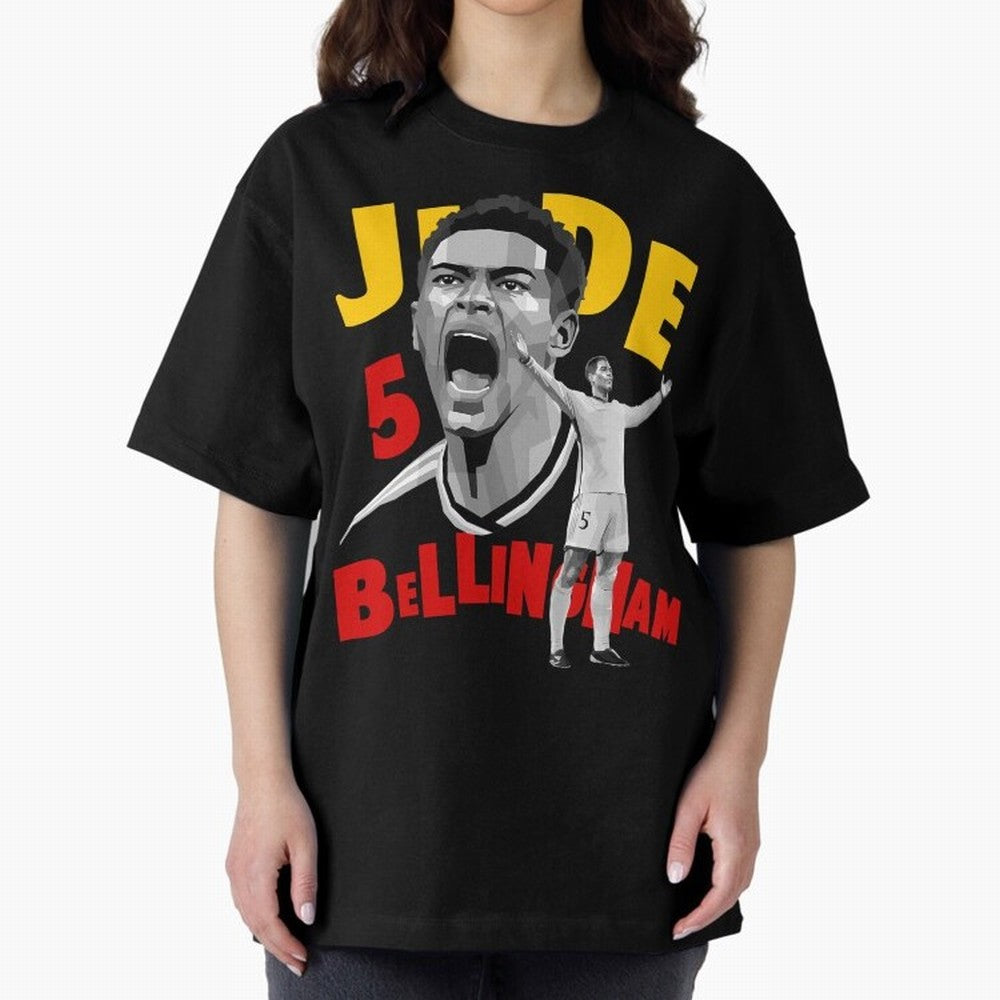 Jude Bellingham Oversized T-Shirt Relive the Noise and Pride of FIFA World Cup 2026 USA Canada Mexico Made for CR7, France Energy, Soccer Culture, Superstar Moments, National Team Dreams and Competitive Fire; Ideal for Passionate Fans Who Love
