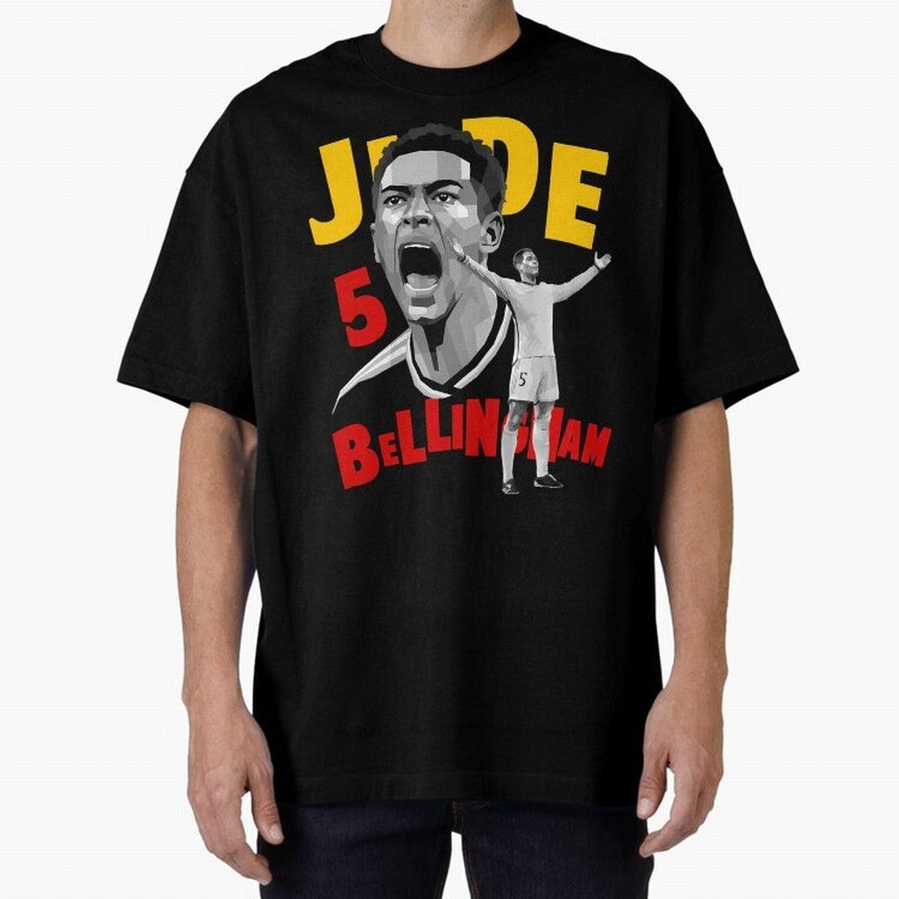 Jude Bellingham Oversized T-Shirt Relive the Noise and Pride of FIFA World Cup 2026 USA Canada Mexico Made for CR7, France Energy, Soccer Culture, Superstar Moments, National Team Dreams and Competitive Fire; Ideal for Passionate Fans Who Love