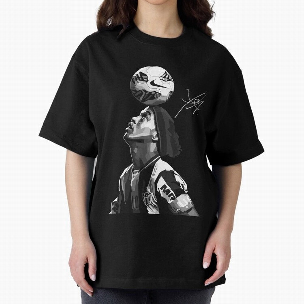 Ronaldinho Black and White Oversized T-Shirt Wear the Spirit of the FIFA World Cup 2026 USA Canada Mexico Journey through CR7 Highlights, Argentina and Brazil Pride, Stadium Chants, National Pride, Trophy Dreams and Unforgettable Football Memories;