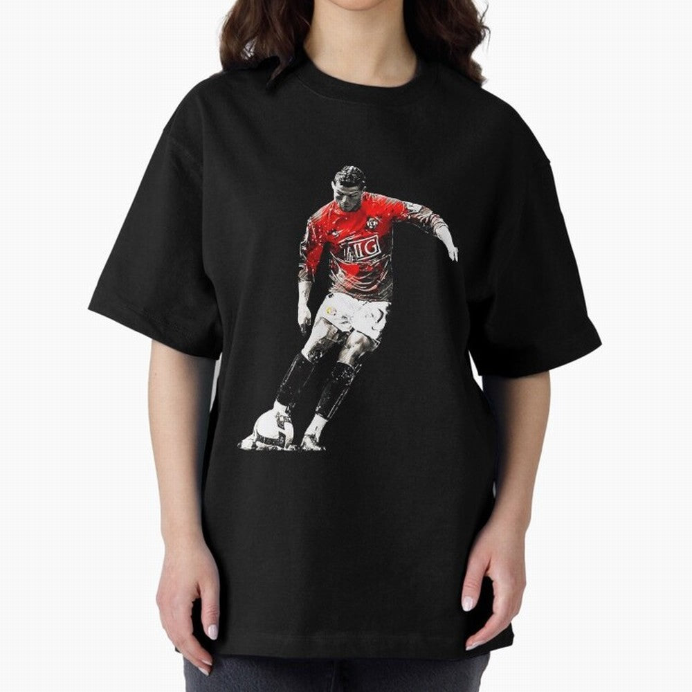 CR7 Artwork For Soccer Fans Gift For Football Lovers Oversized T-Shirt Share FIFA World Cup 2026 Group Stage Highlighting CR7, Argentina, France and Brazil Energy, Classic Soccer Heritage, Championship Pressure, Fan Loyalty and International Pride;