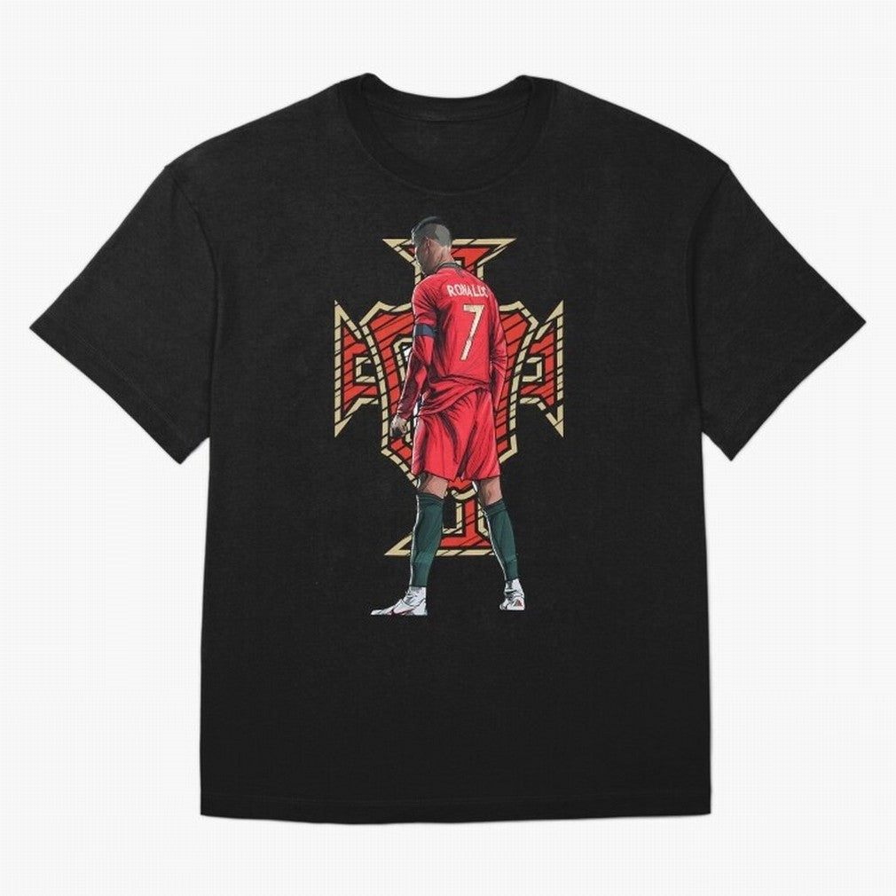 Portugal Ronaldo No.7 Artwork For Soccer Fans, Gift For Football Supporters Oversized T-Shirt Bring Bold Fan Energy to Global Football Passion for FIFA World Cup 2026 Group Stage, with CR7, England and Germany, Stadium Chants, National Pride,