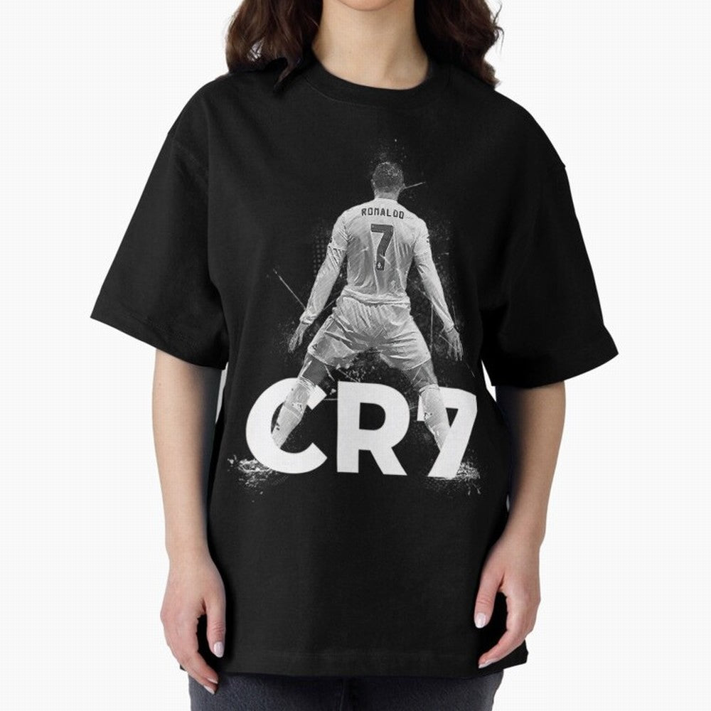 CR7 Ronaldo Celebration Artwork For Football Fans Gift For Soccer Enthusiasts Oversized T-Shirt Celebrate Soccer Greatness during Global Football Passion for FIFA World Cup 2026 USA Canada Mexico, Highlighting Messi, England, Supporter Pride,