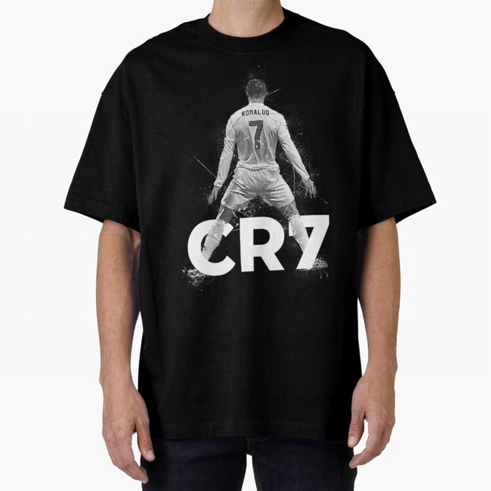 CR7 Ronaldo Celebration Artwork For Football Fans Gift For Soccer Enthusiasts Oversized T-Shirt Celebrate Soccer Greatness during Global Football Passion for FIFA World Cup 2026 USA Canada Mexico, Highlighting Messi, England, Supporter Pride,