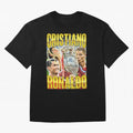Ronaldo Siuuu Celebration Silhouette Design For Football Fans, Gift For Soccer Enthusiasts Oversized T-Shirt Stand Proud for Global Football Passion for FIFA World Cup 2026 USA Canada Mexico, Featuring Mbappe and Neymar, Spain, Tournament Hype,