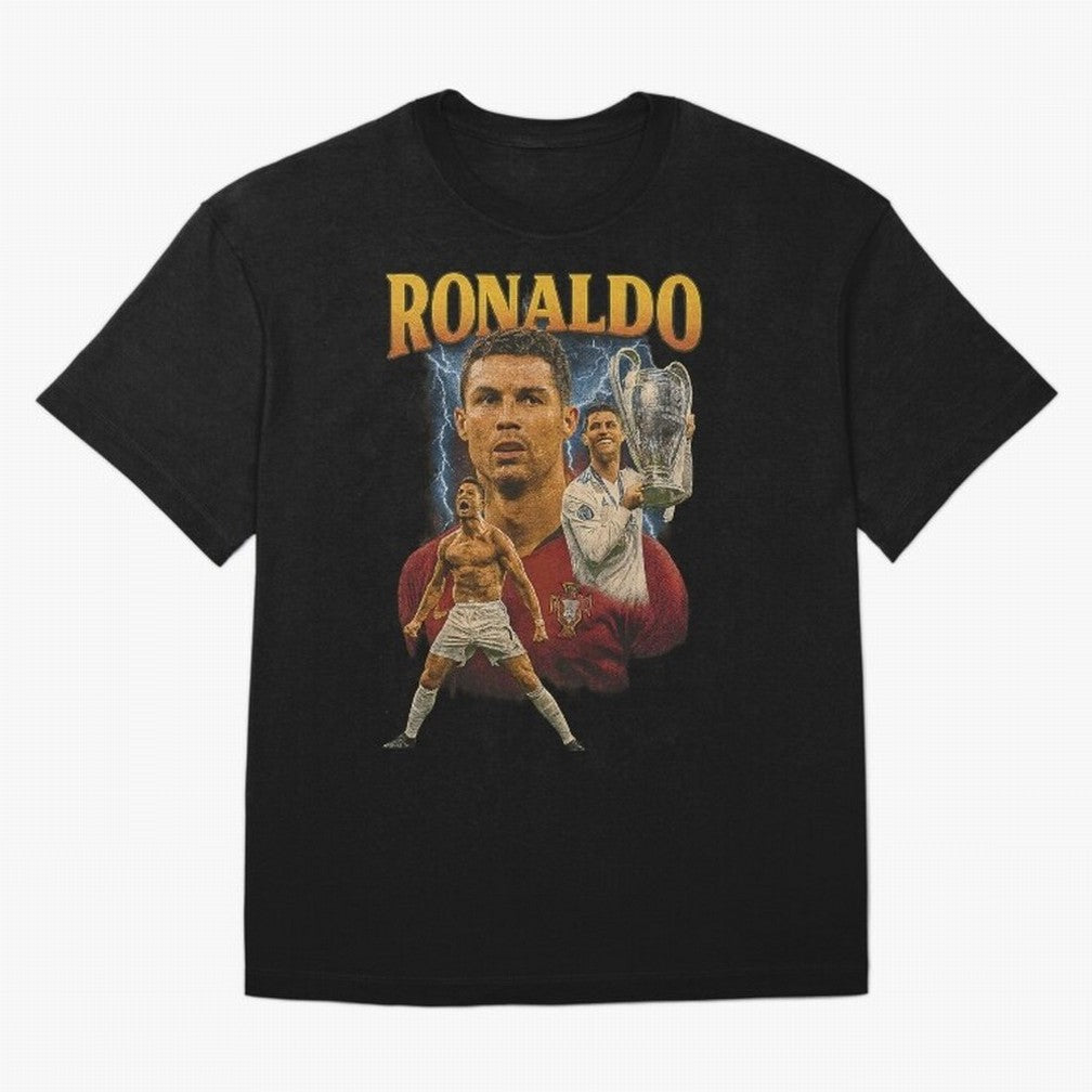 Ronaldo Champion Victory Design For Football Fans Gift For Soccer Supporters Oversized T-Shirt Fuel the Hype around FIFA World Cup 2026 Group Stage Spirit, with France and Portugal, Messi, Neymar and Mbappe, Vintage Soccer Flavor, Modern Football