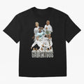 Real Madrid Galacticos Soccer Legends Collage Poster Oversized T-Shirt Create FIFA World Cup 2026 Group Stage for Fans of Messi, CR7 and Mbappe and England, Bringing Football Passion, Legendary Performances, Festival Vibes and Supporter Community;