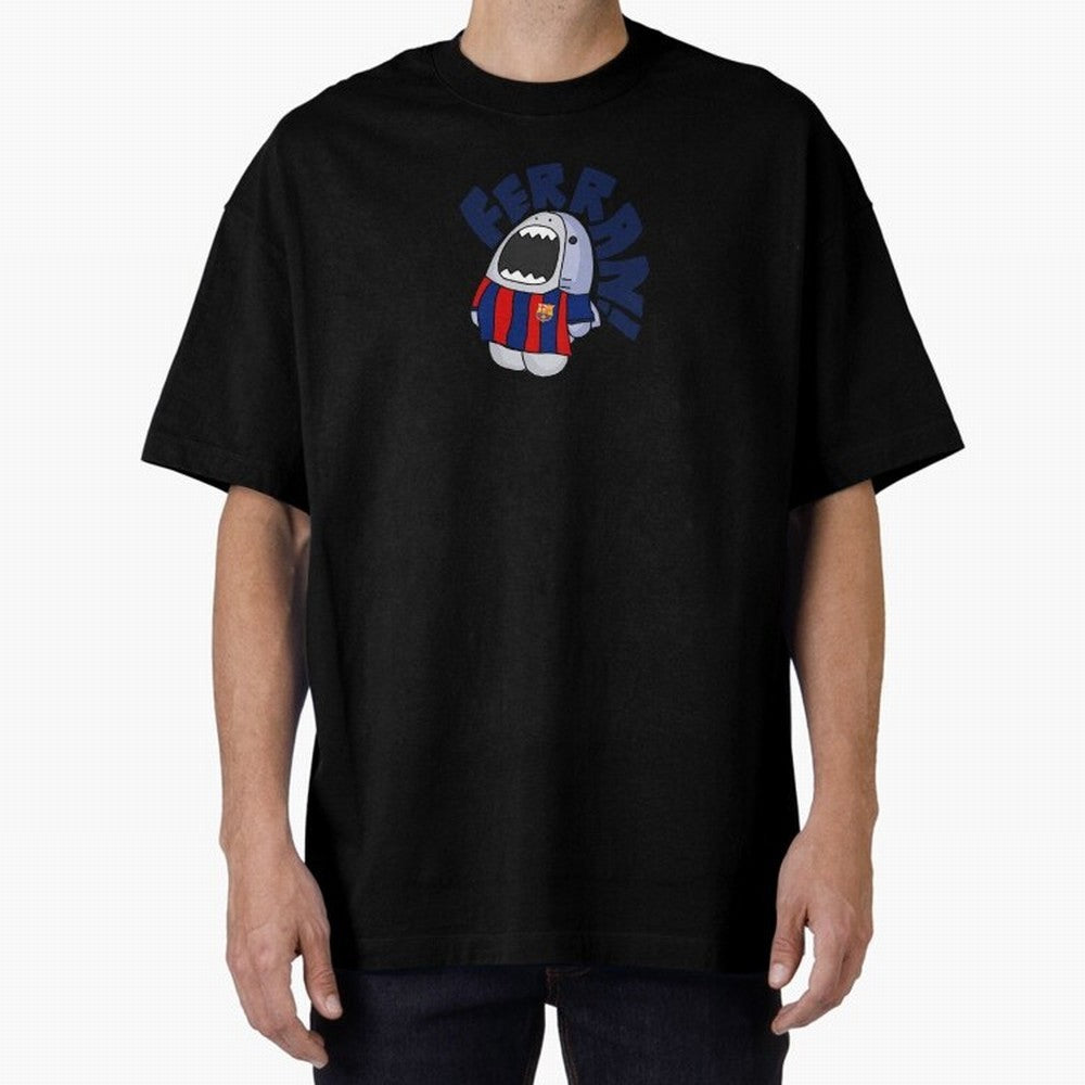Ferran shark sticker Oversized T-Shirt Make Your Look Match Global Football Passion for FIFA World Cup 2026 USA Canada Mexico, Inspired by Messi and Cristiano Ronaldo, Spain and Netherlands, Tournament Hype, Historic Matchups, Family Viewing