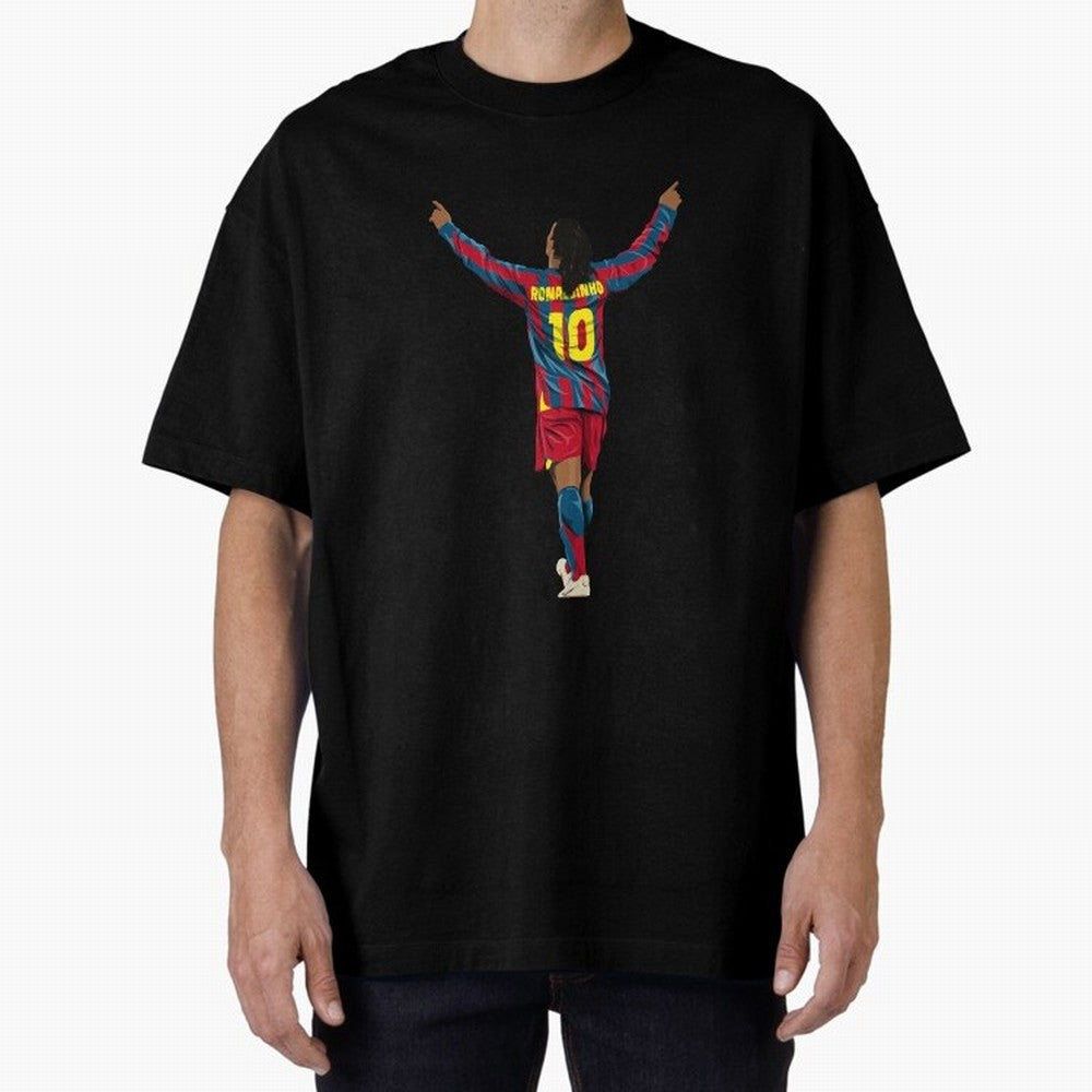 Ronaldinho Oversized T-Shirt Capture Stadium Memories from Global Football Passion for FIFA World Cup 2026 Group Stage, Featuring Cristiano Ronaldo, Haaland and CR7, Brazil, Portugal and Argentina, Fan Favorite Moments, National Team Passion, Big