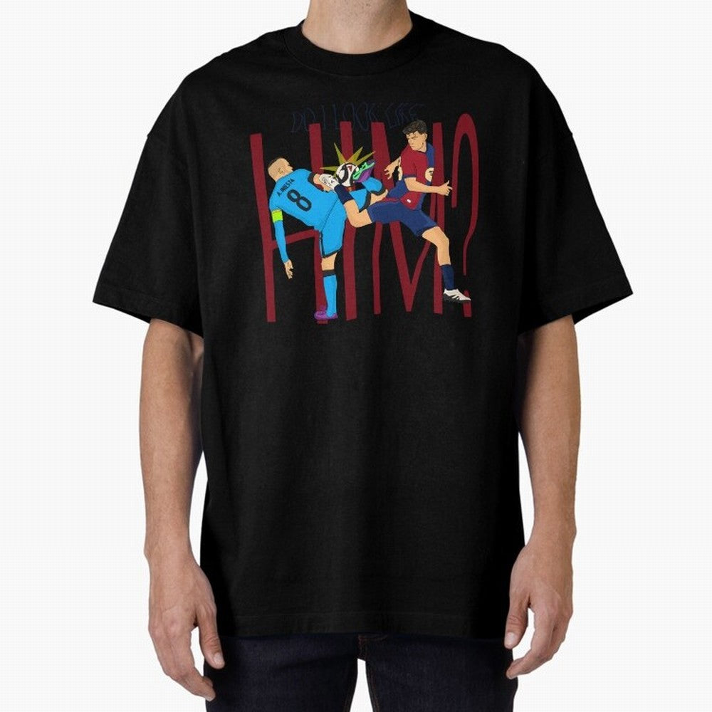Iniesta and pedri the past and present Oversized T-Shirt Unlock Global Football Passion for FIFA World Cup 2026 USA Canada Mexico, Driven by Messi, Germany, Worldwide Fan Energy, Dramatic Goals, Stadium Lights and Championship Celebrations; Made
