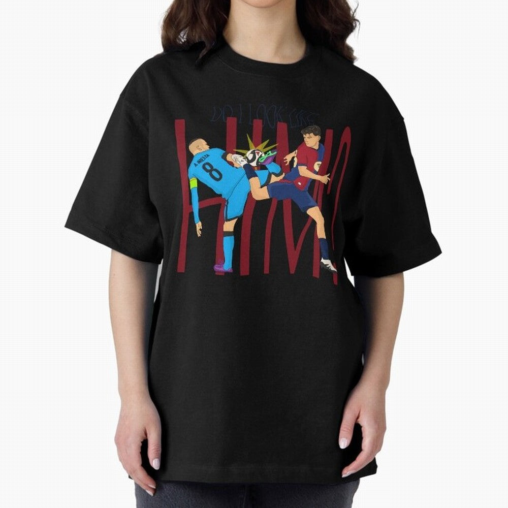 Iniesta and pedri the past and present Oversized T-Shirt Unlock Global Football Passion for FIFA World Cup 2026 USA Canada Mexico, Driven by Messi, Germany, Worldwide Fan Energy, Dramatic Goals, Stadium Lights and Championship Celebrations; Made