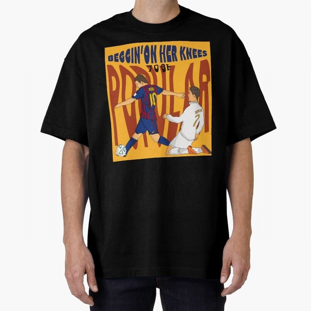 Messi and Ronaldo el classico Oversized T-Shirt Make Game Day About FIFA World Cup 2026 USA Canada Mexico Spirit, Capturing France and Portugal, Messi, CR7 and Mbappe, Soccer Culture, Superstar Moments, National Team Dreams and Competitive Fire;