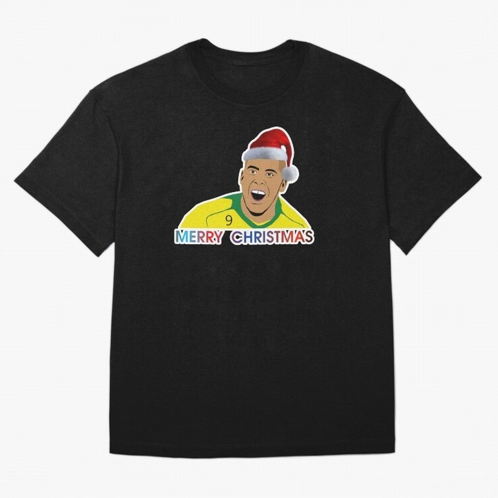 Ronaldo Christmas illustration Oversized T-Shirt Fuel FIFA World Cup 2026 for Fans of Mbappe and Neymar and Spain and Netherlands, Bringing Championship Spirit, Famous Goals, Roaring Crowds and International Football Unity; Perfect for Fans,