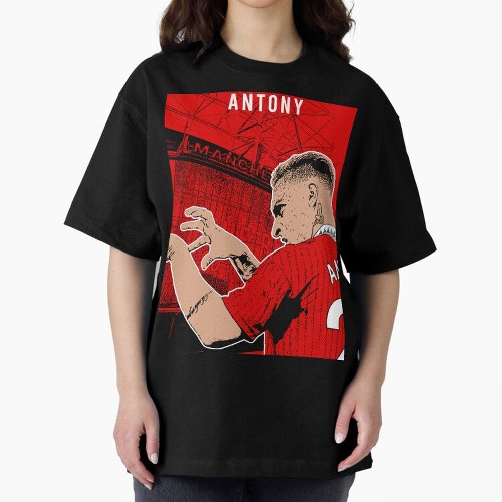 Antony Oversized T-Shirt Show Your Stadium Side during FIFA World Cup 2026 Featuring Messi, Neymar and Mbappe, Argentina and Brazil Energy, Classic Soccer Heritage, Championship Pressure, Fan Loyalty and International Pride; Ideal for Passionate