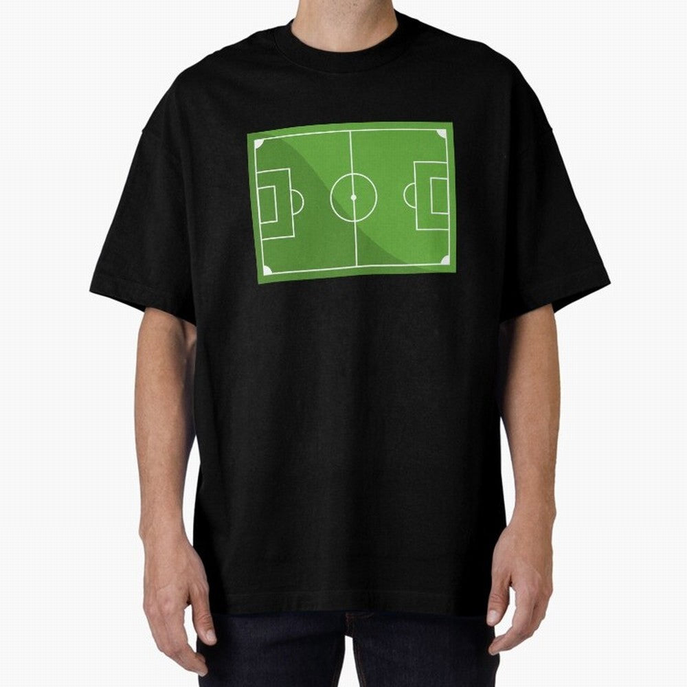 Football Pitch Oversized T-Shirt Feel the Heartbeat of FIFA World Cup 2026 USA Canada Mexico Spirit, with Brazil, Mbappe, Match Day Excitement, Supporter Culture, Golden Goals and Global Football Passion; Perfect for Fans, Collectors, Family