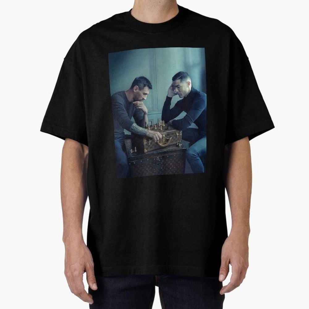 Messi and Ronaldo Chess Shirt, Vintage Lionel Messi Shirt, Lionel Messi Sweatshirt, Messi Hoodie, Retro Messi Hoodie Oversized T-Shirt Bring Champion Energy into Global Football Passion for FIFA World Cup 2026 Group Stage, Featuring Cristiano