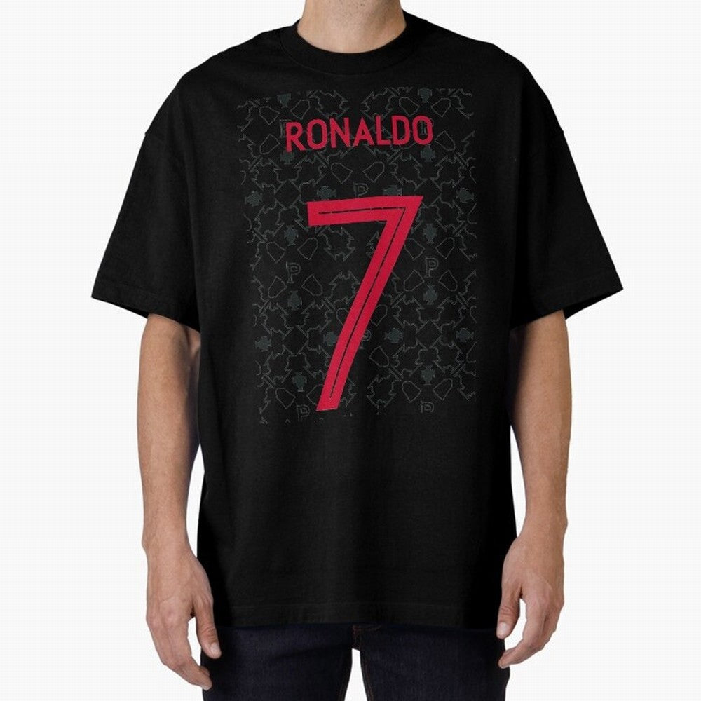 Christiano Ronaldo Portugal Away Jersey 2020 Oversized T-Shirt Elevate Global Football Passion for FIFA World Cup 2026 Group Stage, Made for Mbappe and Neymar, Portugal, Spain and Germany, Sports Nostalgia, International Competition, Famous Players