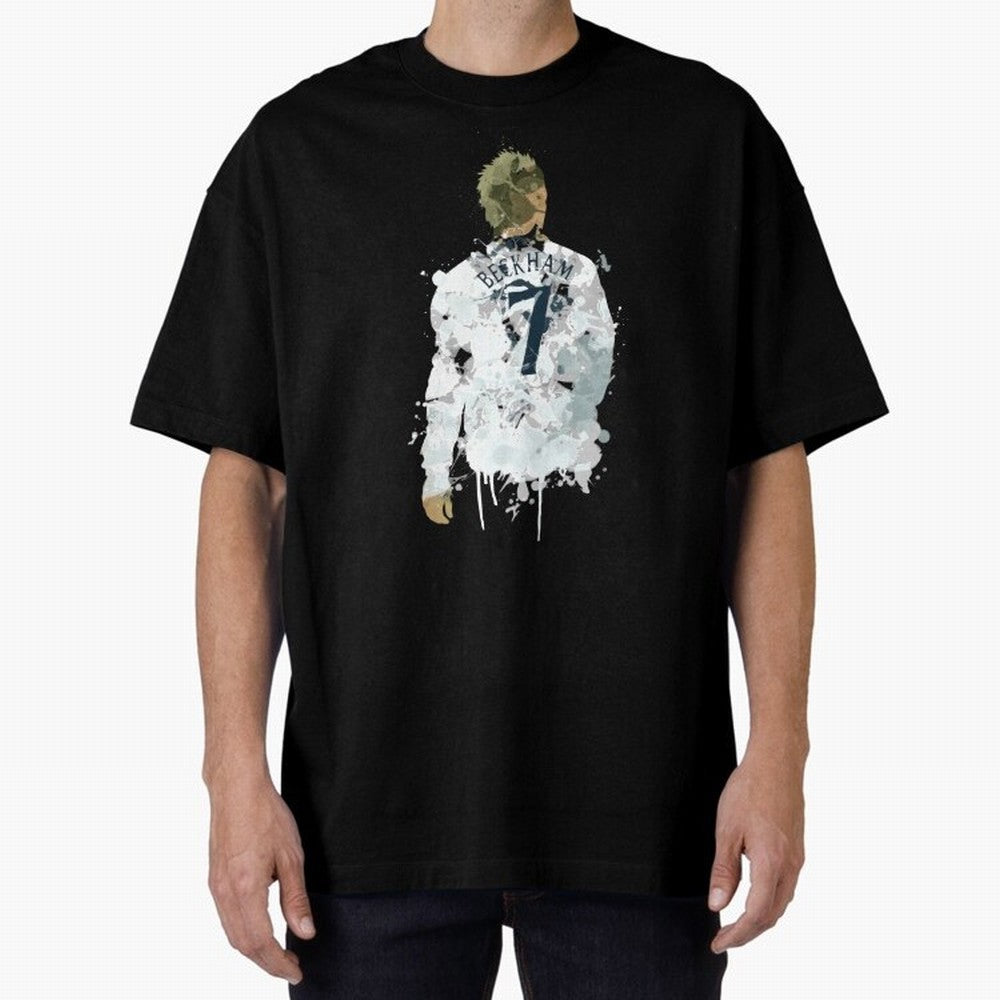 David Beckham England Captain Art Oversized T-Shirt Honor Match Day Hype around FIFA World Cup 2026 USA Canada Mexico, CR7, France, Retro Football Energy, Iconic Rivalries, Trophy Chase Drama and Stadium Atmosphere; Perfect for Fans, Collectors,