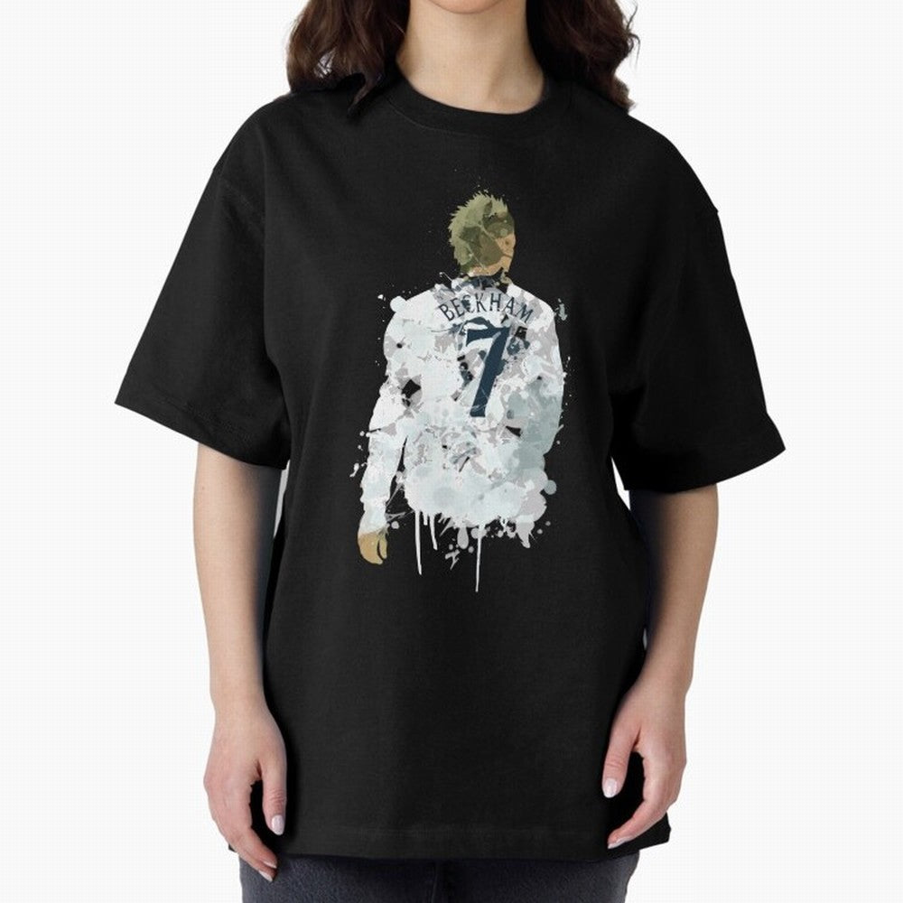 David Beckham England Captain Art Oversized T-Shirt Honor Match Day Hype around FIFA World Cup 2026 USA Canada Mexico, CR7, France, Retro Football Energy, Iconic Rivalries, Trophy Chase Drama and Stadium Atmosphere; Perfect for Fans, Collectors,